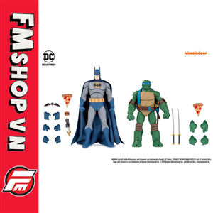 (2ND) DC COLLECTIBLES BATMAN VS TMNT - BATMAN & LEONARDO SET