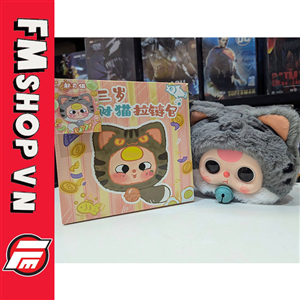 (ĐÃ MỞ)(LÉ, XÁM) BLIND BOX BABY THREE LUCKY CAT