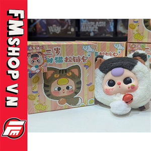 (ĐÃ MỞ)(LÉ, XÁM TRẮNG) BLIND BOX BABY THREE LUCKY CAT