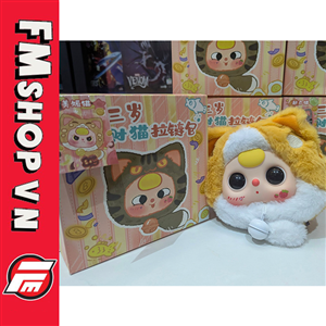 (ĐÃ MỞ-MẮT LÉ- VÀNG TRẮNG) BLIND BOX BABY THREE LUCKY CAT