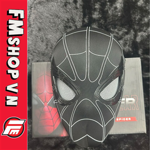 (NEW-CÓ LED) MẶT NẠ COSPLAY SPIDER MAN ( BLACK SUIT)