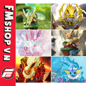(NO BOX) SET FIGURE EEVEELUTION FAKE + THẺ PIKACHU