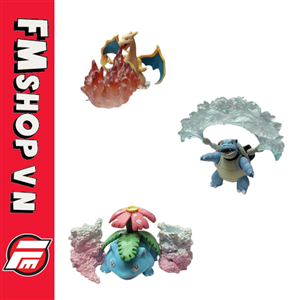 (NOBOX CÓ TÌNH TRẠNG)PVC CHARIZARD/BLASTOISE/VENUSAUR FAKE