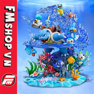(NOBOX FROAKIE GÃY TAY ĐÃ FIX) PVC POKEMON BLASTOISE BOOTLEG