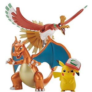 HO-OH & CHARIZARD & SATOSHI S PIKACHU MODEL KIT SET