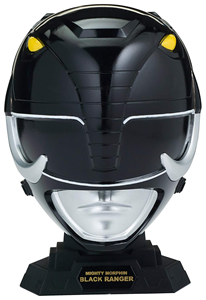 POWER RANGER HELMET DISPLAY BLACK RANGER
