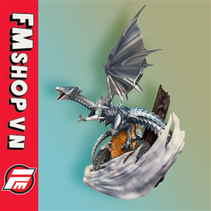 PVC BLUE EYES WHITE DRAGON 35CM BL