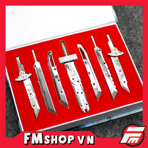 SET PHỤ KIỆN FINAL FANTASY CLOUD STRIKE SWORD MÀU BẠC 