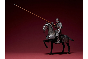 TAKEYA JIZAI OKIMONO 15TH CENTURY GOTHIC EQUESTRIAN SILVER