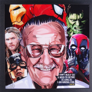 TRANH KHUNG GỖ MARVEL STANLEE