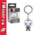 (2ND) FUNKO POP KEY CHAIN B&W THE JOKER HOT TOPIC EXCLUSIVE