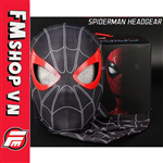 (NEW-CÓ LED) MẶT NẠ COSPLAY SPIDER MAN ( MILES BLACK SUIT)