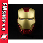 (NEW-MÀU VÀNG-CÓ LED - GIỌNG NÓI) HELMET IRON MAN MARK VII