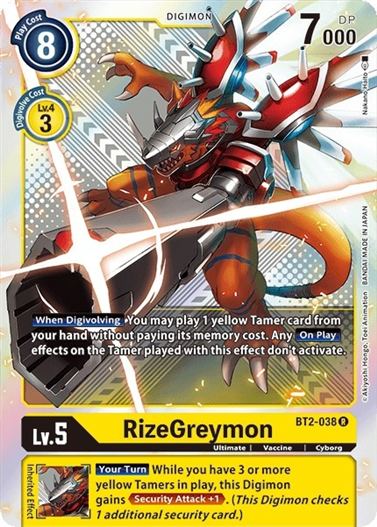 Mua bán (EN) DIGIMON CCG RIZEGREYMON BT2-038