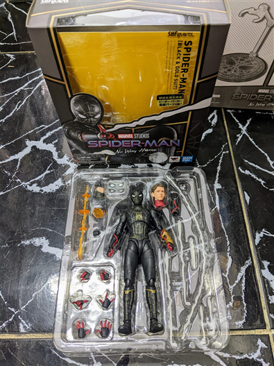 Mua bán (JPV) SHF SPIDER MAN BLACK GOLD SUIT & EFFECT 2ND