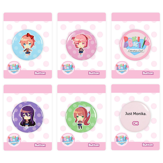 Mua bán DOKI DOKI KEYCHAIN + BUTTON SET